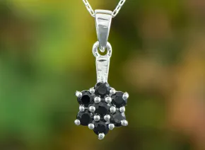 Сребърна висулка с Турмалини "Цвете"