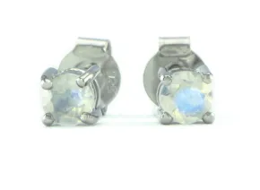 Сребърни обици с Лунен Камък