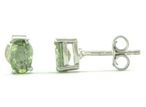 Сребърни обици със Зелен Сапфир