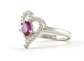 Сребърен пръстен с Рубин