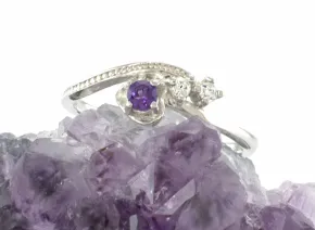 Сребърен пръстен с Аметист
