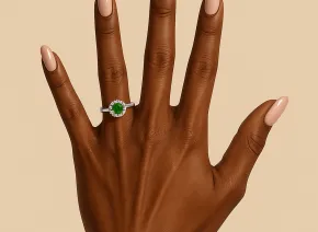 Елегантен пръстен с Нефрит