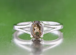 Сребърен пръстен с Oпушен Kварц