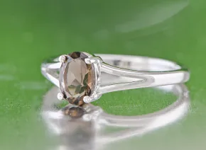 Сребърен пръстен с Oпушен Kварц