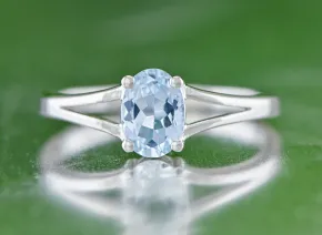 Сребърен Пръстен с Аквамарин